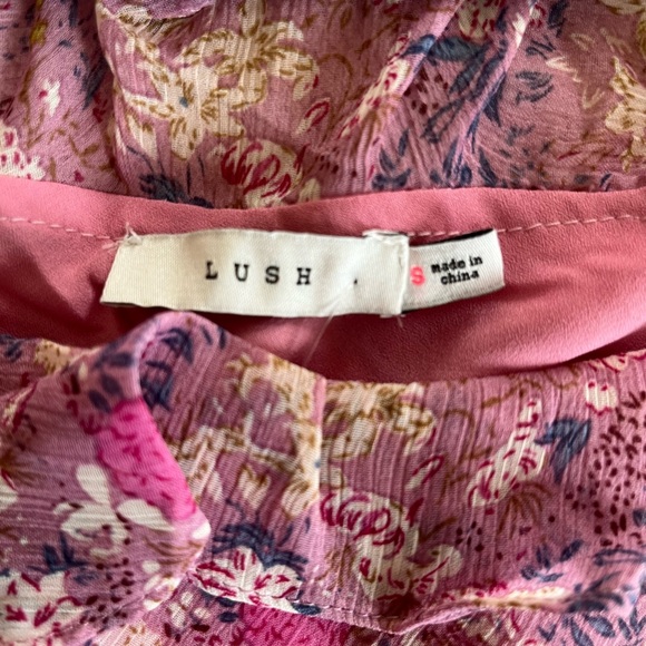 NWT Lush Brand Orchid Pink Floral Long Dress Women’s Size Small - Picture 13 of 16